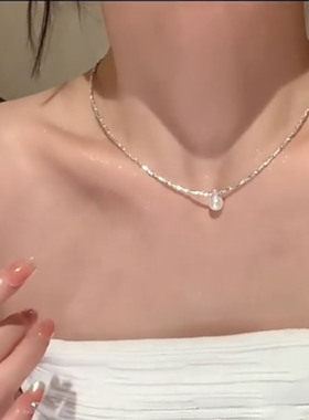 碎银子珍珠项链女高级感轻奢小众