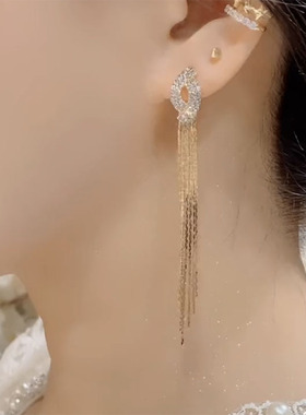 特别好看的流苏耳环，闪闪发光