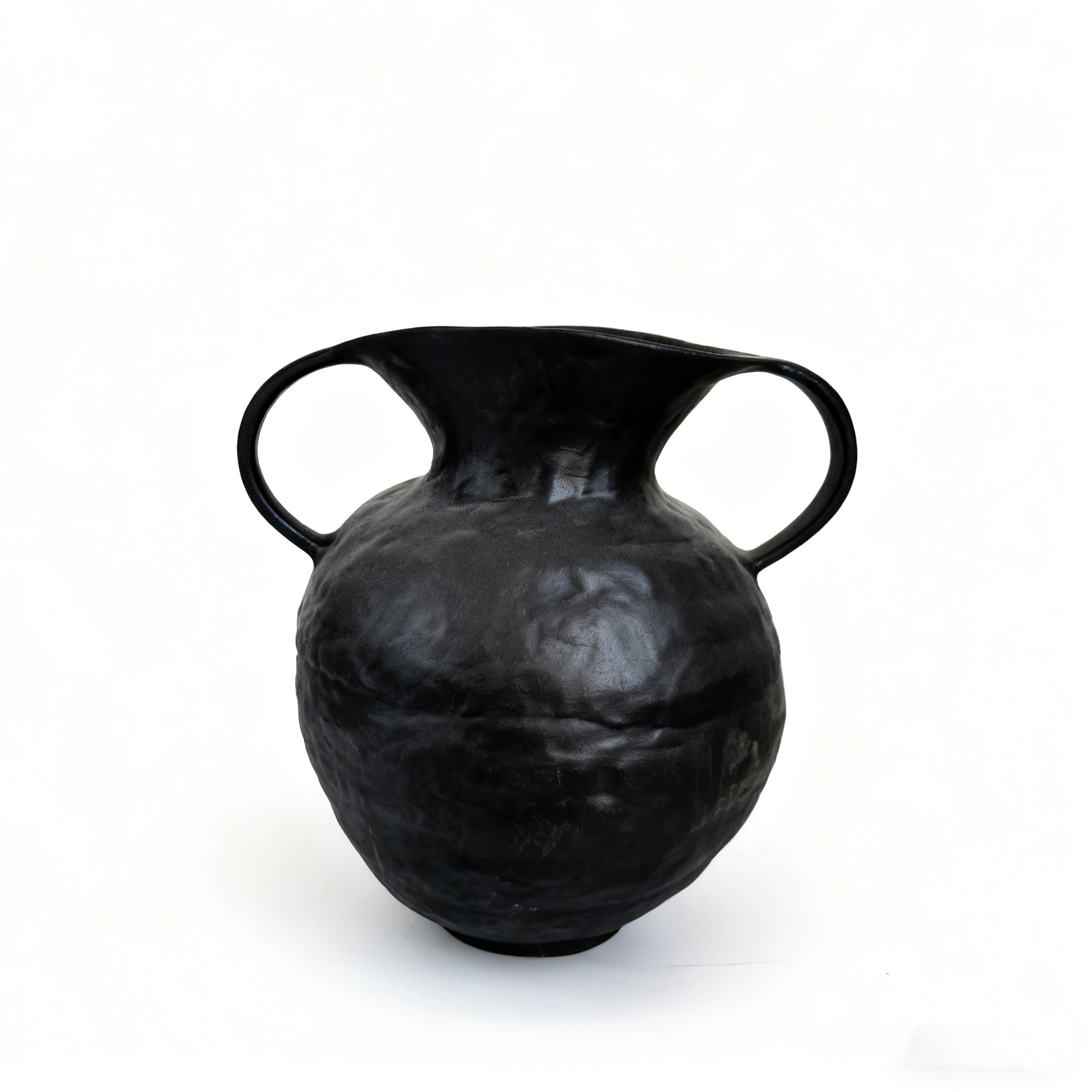 精选景德镇手工陶瓷纯黑乌金釉双耳花瓶简约高奢欧式复古,淘宝优惠券,粉丝福利购,淘宝优惠卷