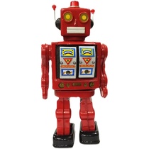 Sheet Iron Toy ME100 Motor Robot Rotating Luminous Walking Robot Nostalgic Toys