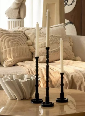 软装恒大现代轻奢样板间餐厅酒柜餐边柜软装道具酒烛台装饰品摆件