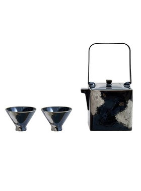 软装恒大新中式样板间茶室洽谈室桌面茶具摆件茶道具茶盘软装组合