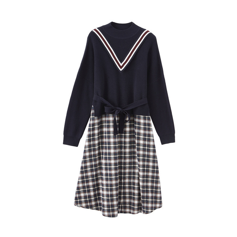 茵曼2020新款学院风显瘦宽松连衣裙 茵曼田田极客连衣裙