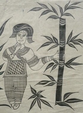 蜡染l蜡画定做毕业设计作业文创礼物植物染非遗技艺贵州名片包邮