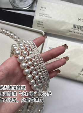 S925纯银施家珍珠项链女极细baby小米珠轻奢小众2025新款爆款颈