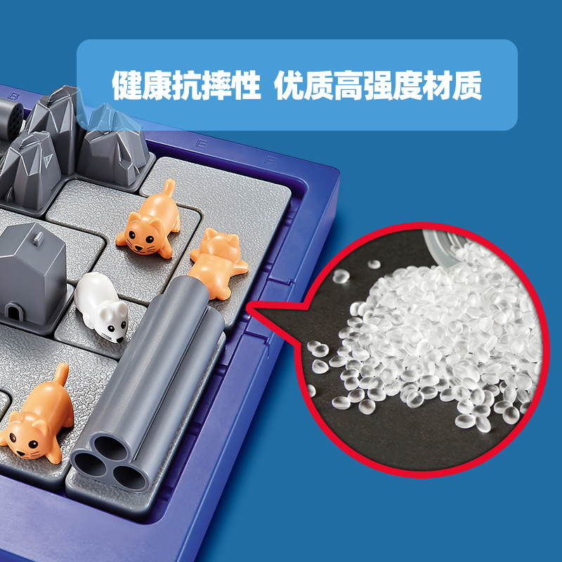 米卡儿猫抓捉老鼠开心农场汽车华容道益智桌面游戏逻辑益智玩具 - 图1