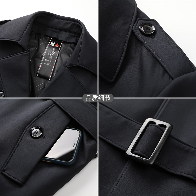 宝盾狼加大码男士可脱卸羽绒内胆 宝盾狼风衣