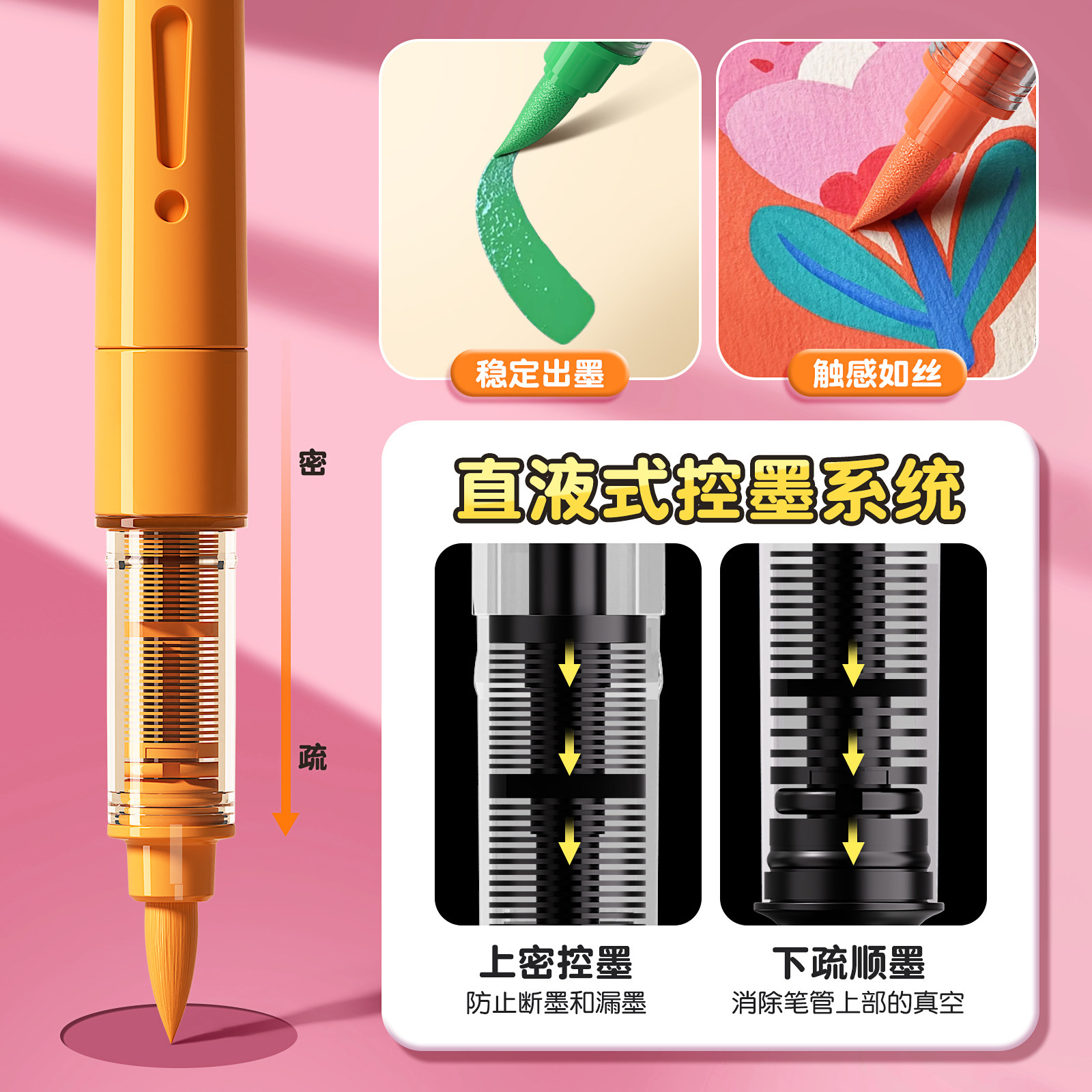 直液式丙烯马克笔软头绘画画笔套装美术生专用儿童可洗无毒水彩笔小学生美术专用礼盒幼儿园水性涂鸦颜色120,淘宝优惠券,粉丝福利购,淘宝优惠卷