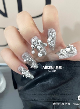 闪钻纯手工穿戴甲可定制