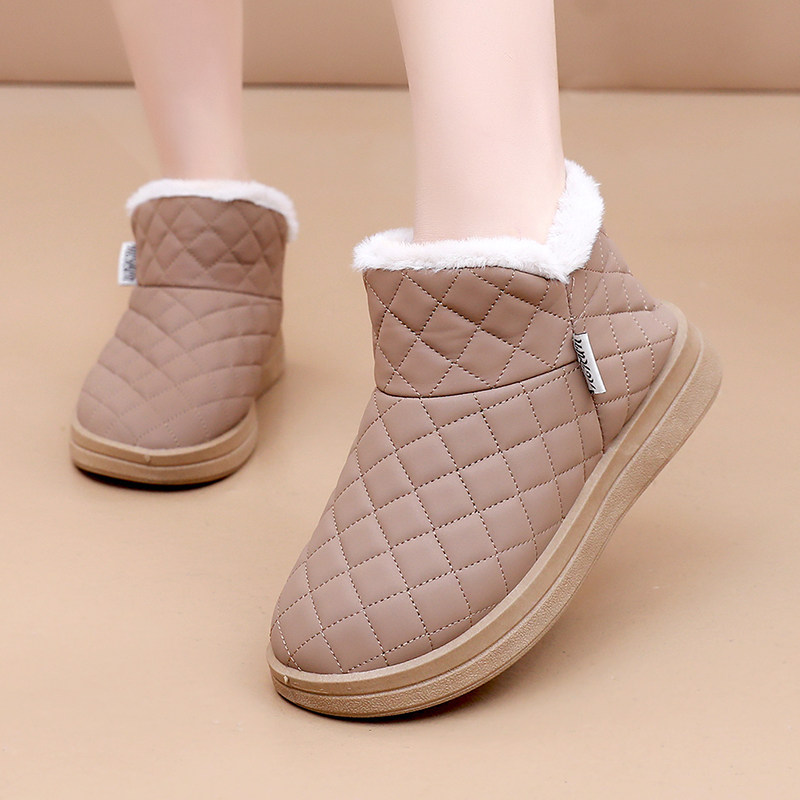 2025新款冬季加绒舒适女棉鞋休闲保暖雪地靴防寒加厚妈妈鞋短筒靴,淘宝优惠券,粉丝福利购,淘宝优惠卷