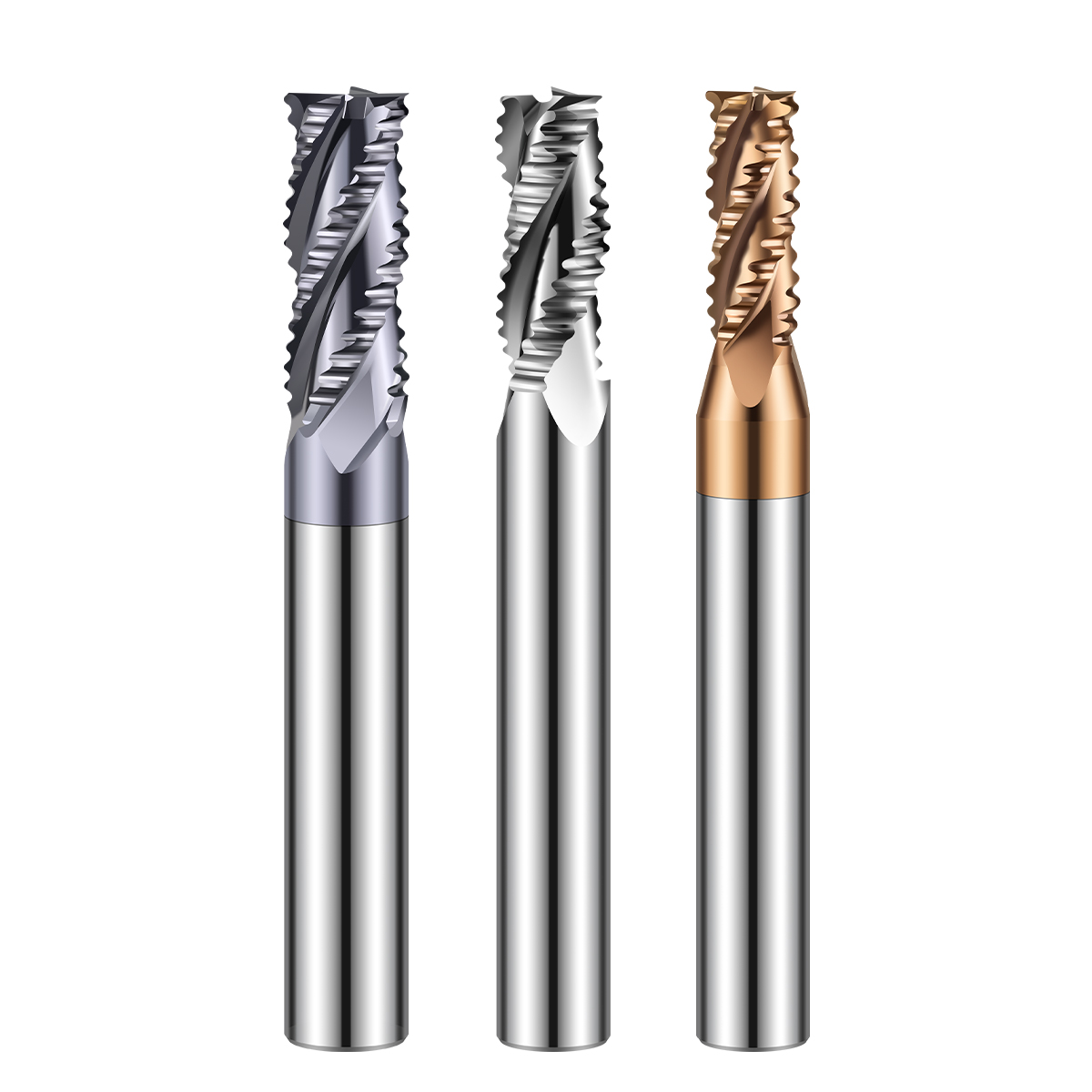硬质合金粗皮玉米铣刀铝用钢用三刃四刃钨钢立铣刀平刀开粗波刃刀 - 图3
