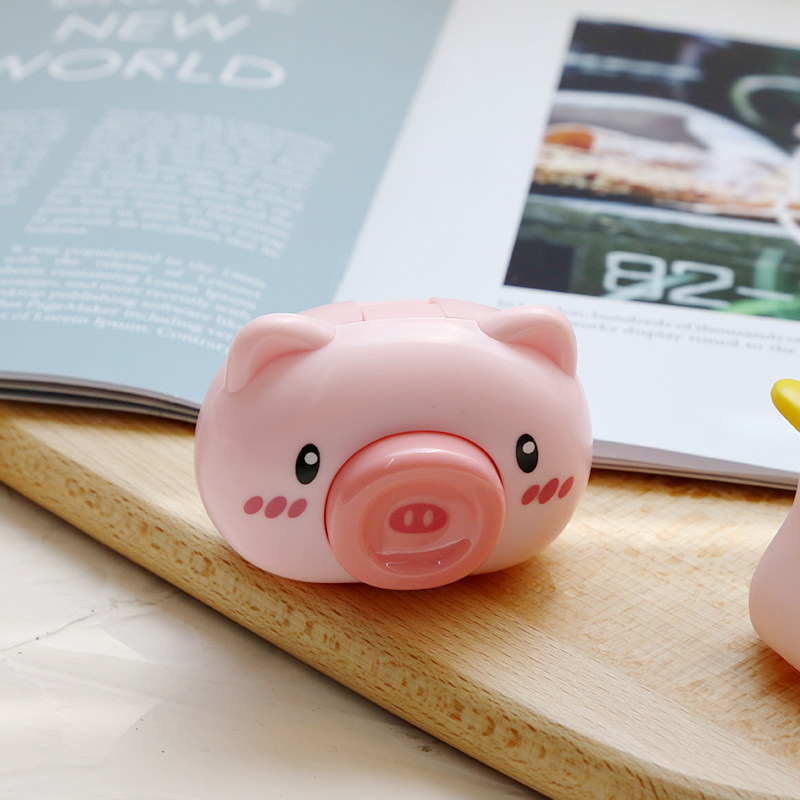 网红泡泡猪隐形眼镜美瞳盒便携小巧可爱美瞳盒伴侣美瞳收纳盒盒子