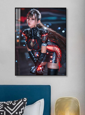 剑星led灯发光装饰画二次元网吧电竞房挂画卧室床头背景墙壁画