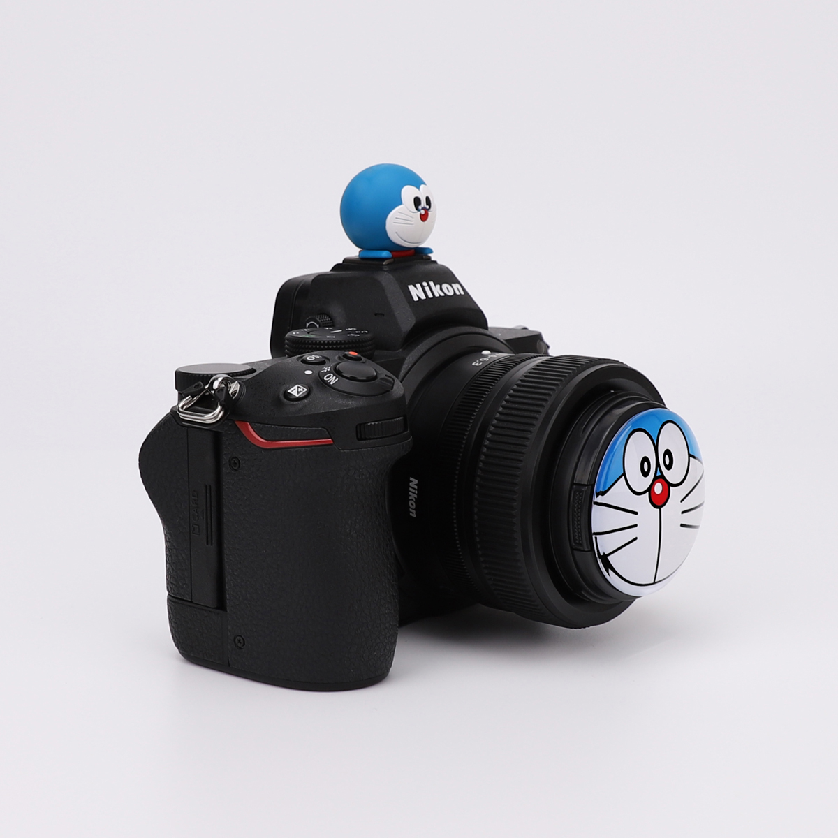 哆啦A梦 相机卡通镜头盖热靴M50适用佳能200D小痰盂49MM5258 40.5