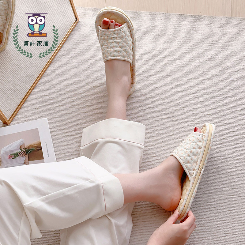 新款特价情侣布艺包头棉拖鞋男女家居家室内橡胶底木地板纯棉秋冬,淘宝优惠券,粉丝福利购,淘宝优惠卷