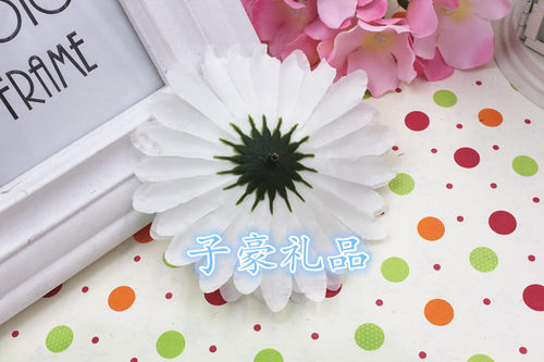 新款DIY扶郎菊花朵头饰海边度假沙滩配饰品边夹发夹仿真头花 - 图2