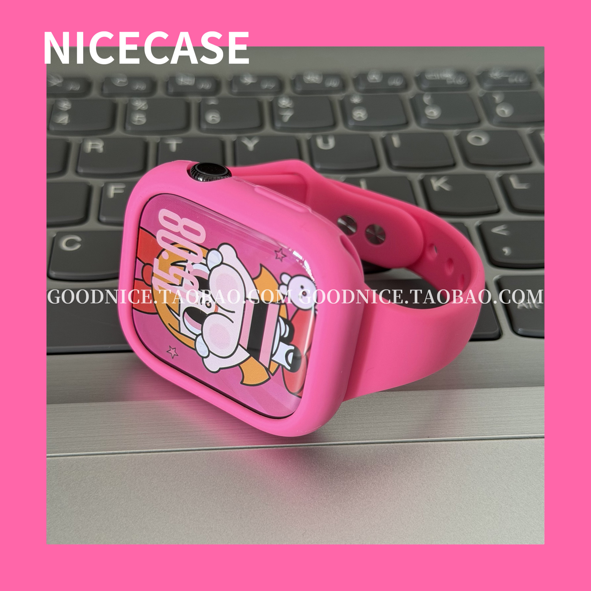 ins超火撞色表带软壳适用iwatchs11苹果s10荧光绿粉se新ultra细款 - 图0