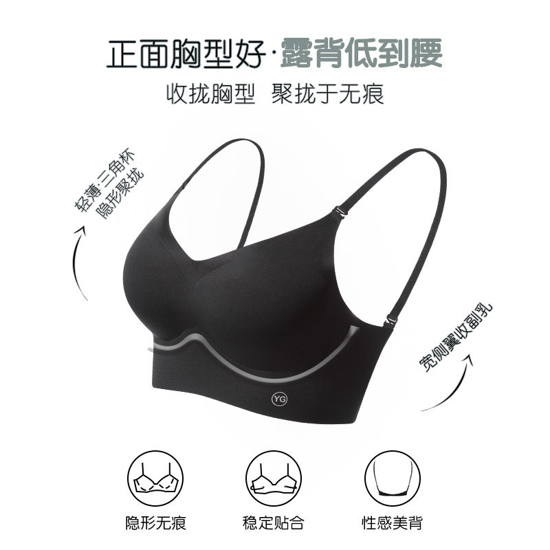 夏季2022新款小胸无钢圈大文胸罩 丝之莎内衣文胸