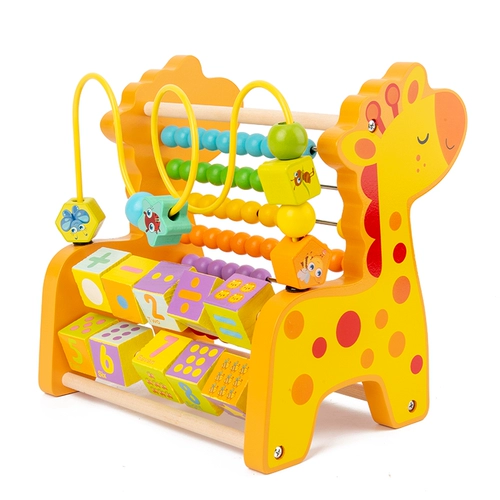 Детские универсальные бусы, конструктор, детская игрушка с бусинами для мальчиков и девочек Монтессори, 2 лет, раннее развитие