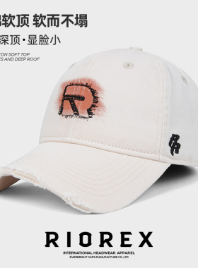 新款R标潮酷棒球帽男女帽子遮阳