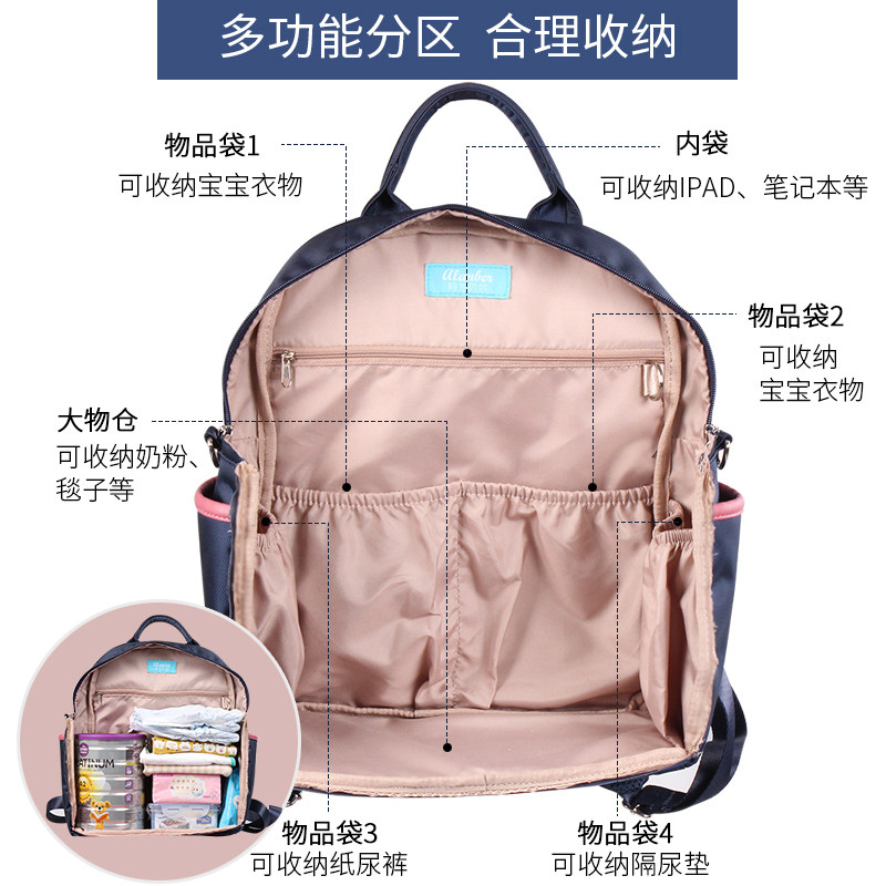 妈咪包多功能大容量外出手提背包 阿兰贝尔妈咪包/袋