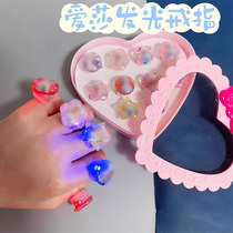 Childrens ring Girl Child love Princess Lube Shining Jewel Girl Little Ring Girl Toy Loving Gift Box Little Princess