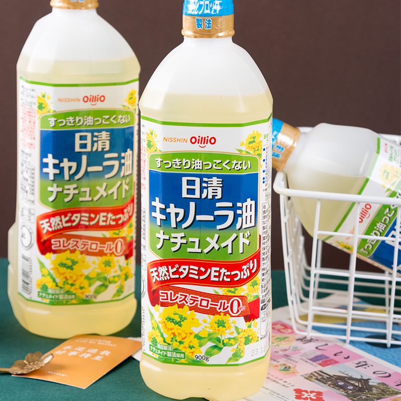 日本原装进口 日清菜籽油芥花籽食用植物油低芥酸油1000g清淡不油 - 图0