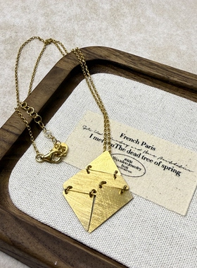 意大利进口 925银镀金项链 耳坠 设计师款 擦丝工艺专柜品质