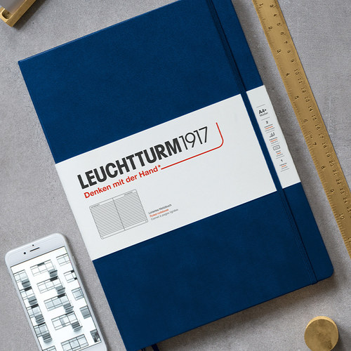 德国灯塔 leuchtturm1917笔记本子轻薄款加大A4+硬封面商务办公 - 图1
