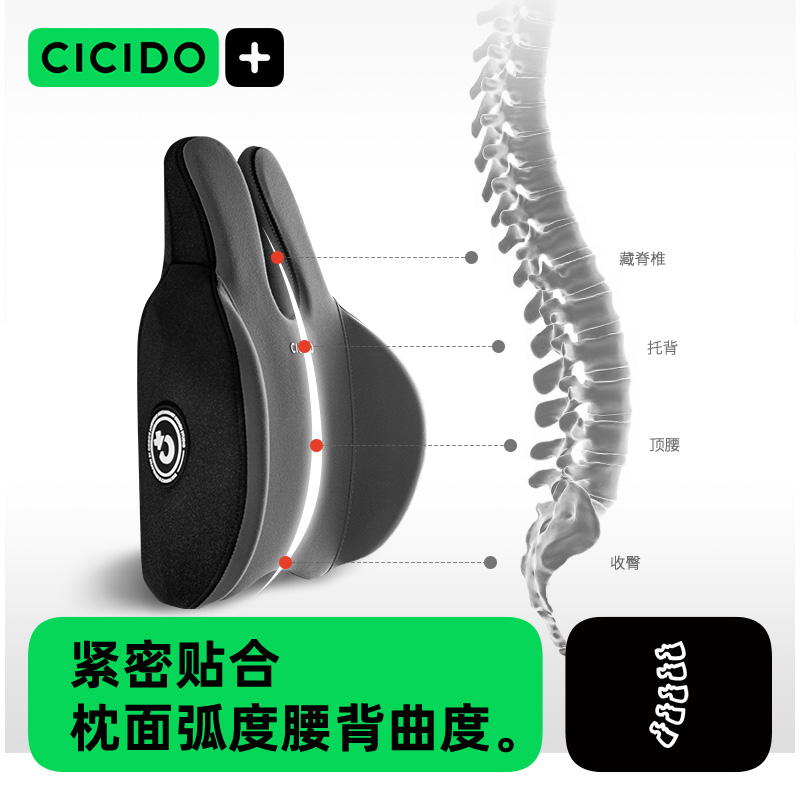 CICIDO汽车腰靠开车靠垫护腰腰托车载头枕座椅靠枕办公室靠背腰枕 - 图1