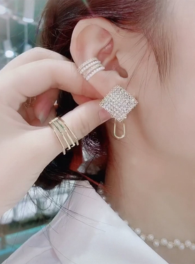 潮满个性高级感女日百搭纯银耳钉