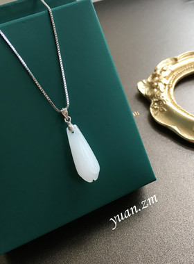 文艺复古风s925纯银花女玉兰花