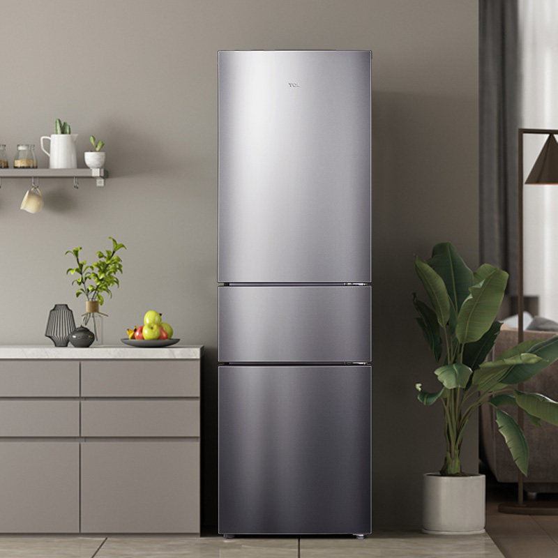 tcl 210升三门风冷家用【无霜冰箱】 tcl惠电厨房冰箱