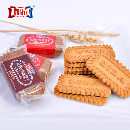 利拉比利时风味饼干多口味整箱早餐黑糖焦糖休闲散装零食年货批发 - 图0