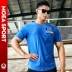 Áo thun nam tay lửng màu đen bó sát nam 2019 mới cotton nửa tay tròn hem nam mùa hè quần áo thể thao thủy triều - Áo phông ngắn Áo phông nam hàng hiệu Áo phông ngắn