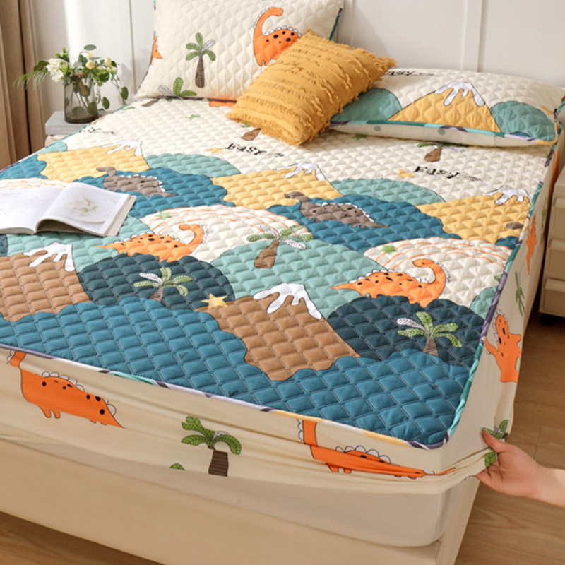 100全棉夹棉床笠单件加厚全包床垫 零帛家纺床笠