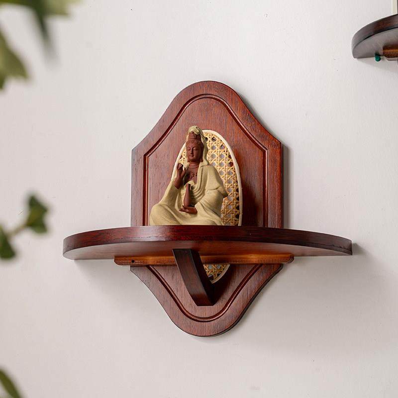 佛龛壁挂式小型神龛供奉台中式财神爷佛像供座台神台香炉置物架子,淘宝优惠券,粉丝福利购,淘宝优惠卷