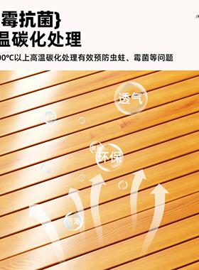 竹床折叠床成人家用午休凉床便携式简易午休床出租房硬板竹板木床
