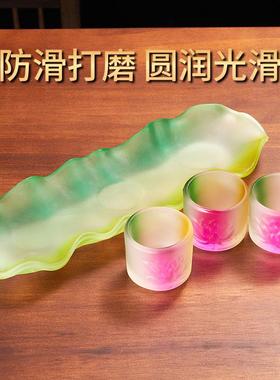 琉璃供水杯供佛杯财神三连续供墨系统杯家用佛前贡杯圣水杯观音莲