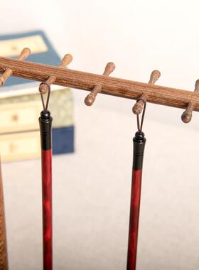 鸡翅木毛笔架红木笔挂画 画笔收纳层架简约现代学生文房四宝书法