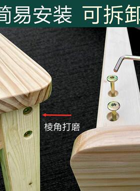 全实木书桌客厅学生家用写字电脑桌餐桌松木炕桌茶几简易儿童学习