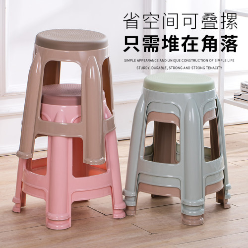 塑料凳子家用板凳加厚成人耐用椅子高凳简约客厅餐桌方凳熟胶胶凳 - 图1