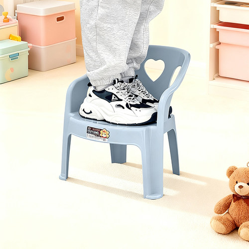 宝宝椅子加厚吃饭儿童餐椅幼儿园靠背椅小孩防滑椅子家用塑料凳子 - 图2