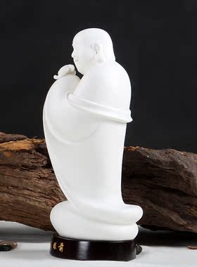 德化白瓷作品福在眼前弥勒佛像