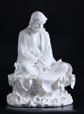 大师作品手工白瓷禅宗风菩提达摩