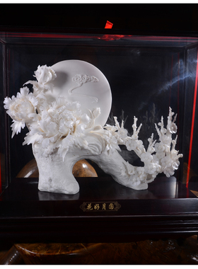花好月圆摆件作品德化白瓷