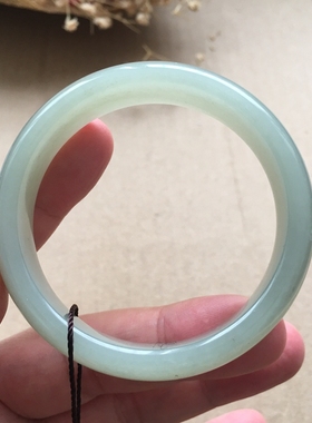 和田玉手镯少女玉镯子白玉款QY50青玉手镯天然正品玉石保真疯哥