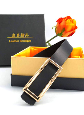 女士皮带真皮纯牛皮皮带女时尚简约百搭新款皮带女连衣裙装饰腰带