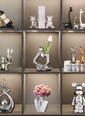 暴力熊轻奢红酒杯套装一整套客厅摆件电视柜酒柜高级感乔迁送礼