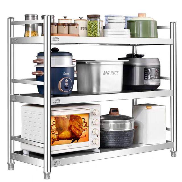 304 stainless steel multi-layer microwave oven storage rack